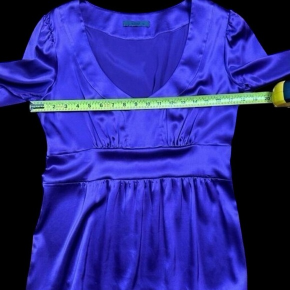 Etro pure luxury royal purple silk blouse size 44 made in Italy very soft, EUC - Picture 8 of 12